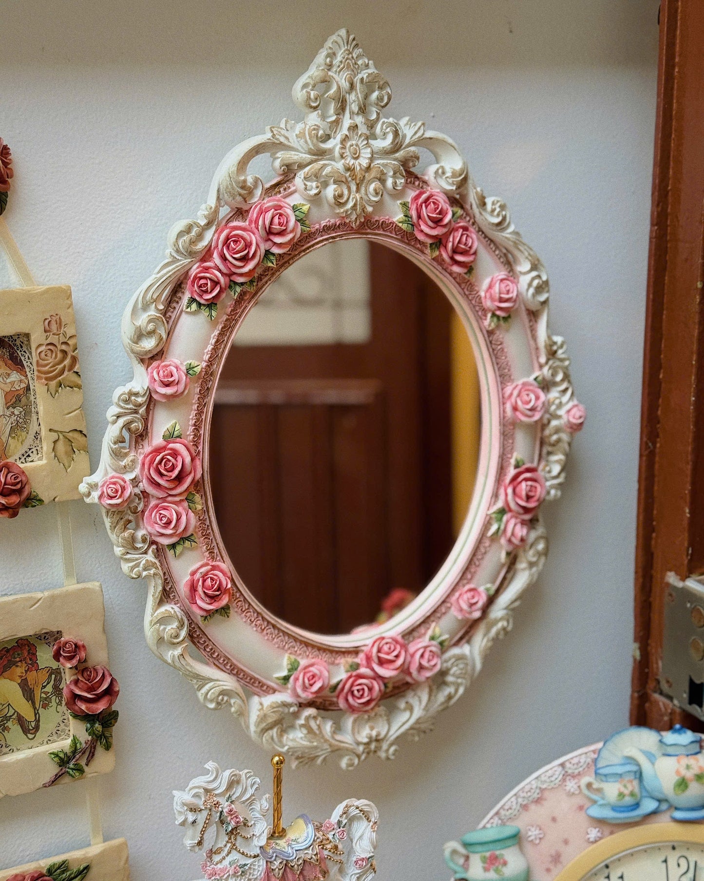 Vintage Floral Mirror