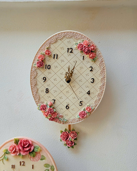 Vintage Blossom Clock