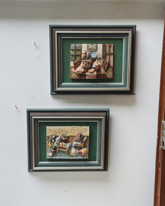 Vintage Cottage Style Carved Resin 3D Wall Hanging Plaque