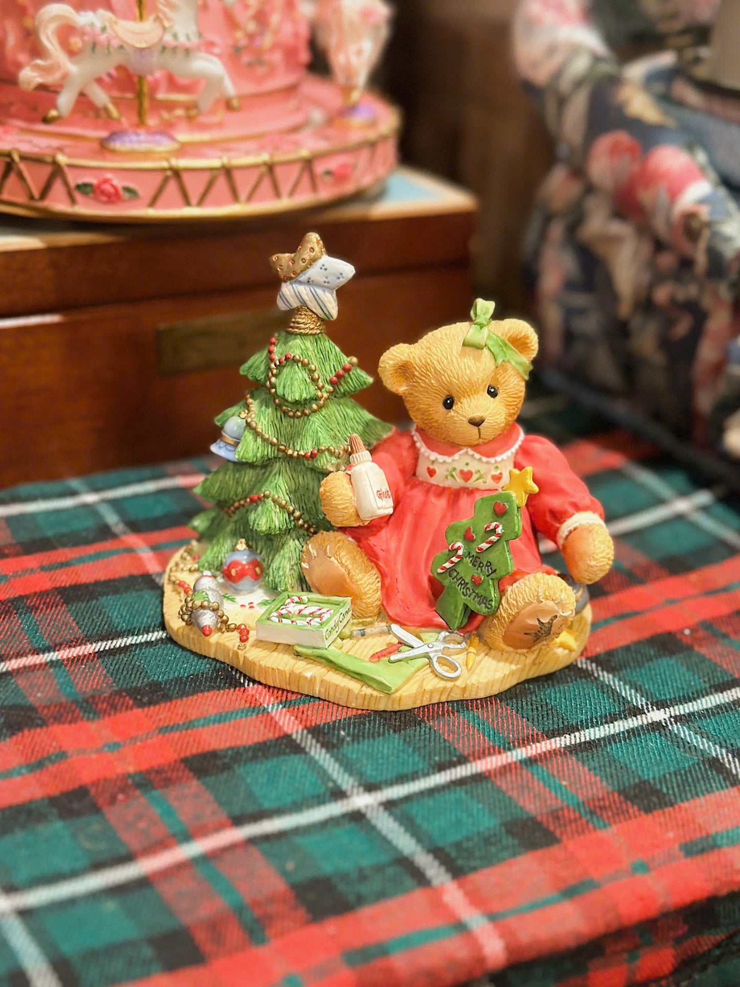 Tượng gấu Giáng Sinh "A Handmade Holiday Wish" - Cherished Teddies