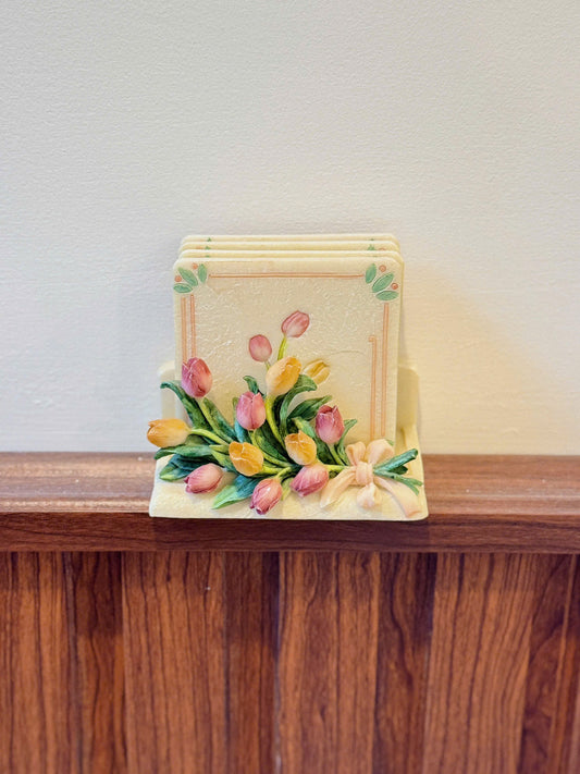 Tulip Bouquet Shaped Coaster Set