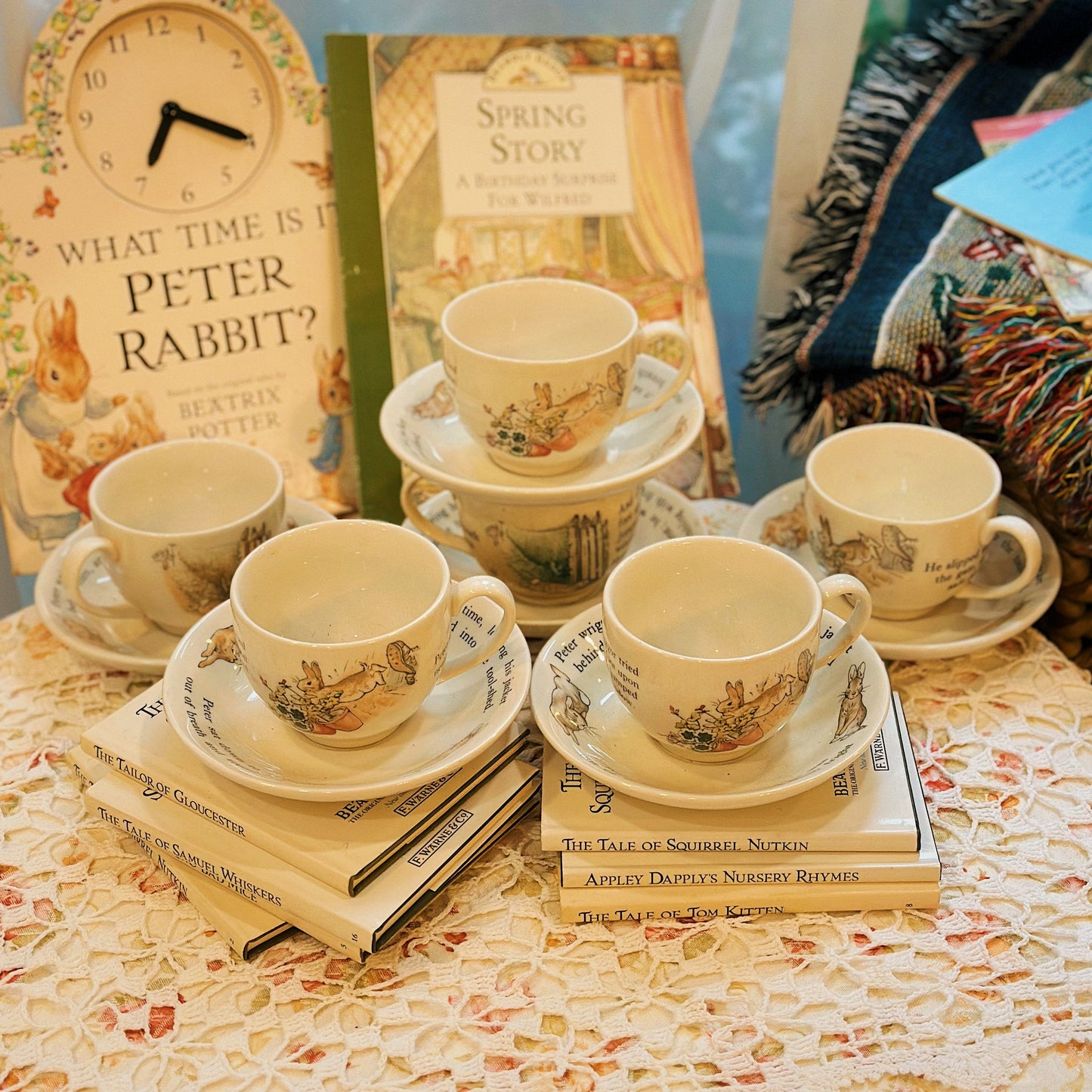 Bộ tách trà, ấm, khay bánh họa tiết Peter Rabbit - Wedgwood✨