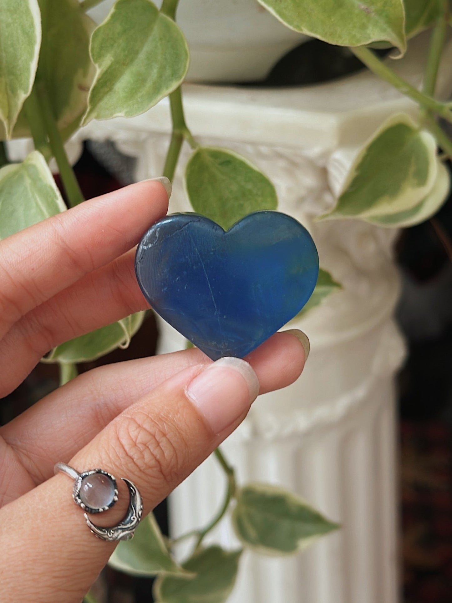 Blue Fluorite hình trái tim
