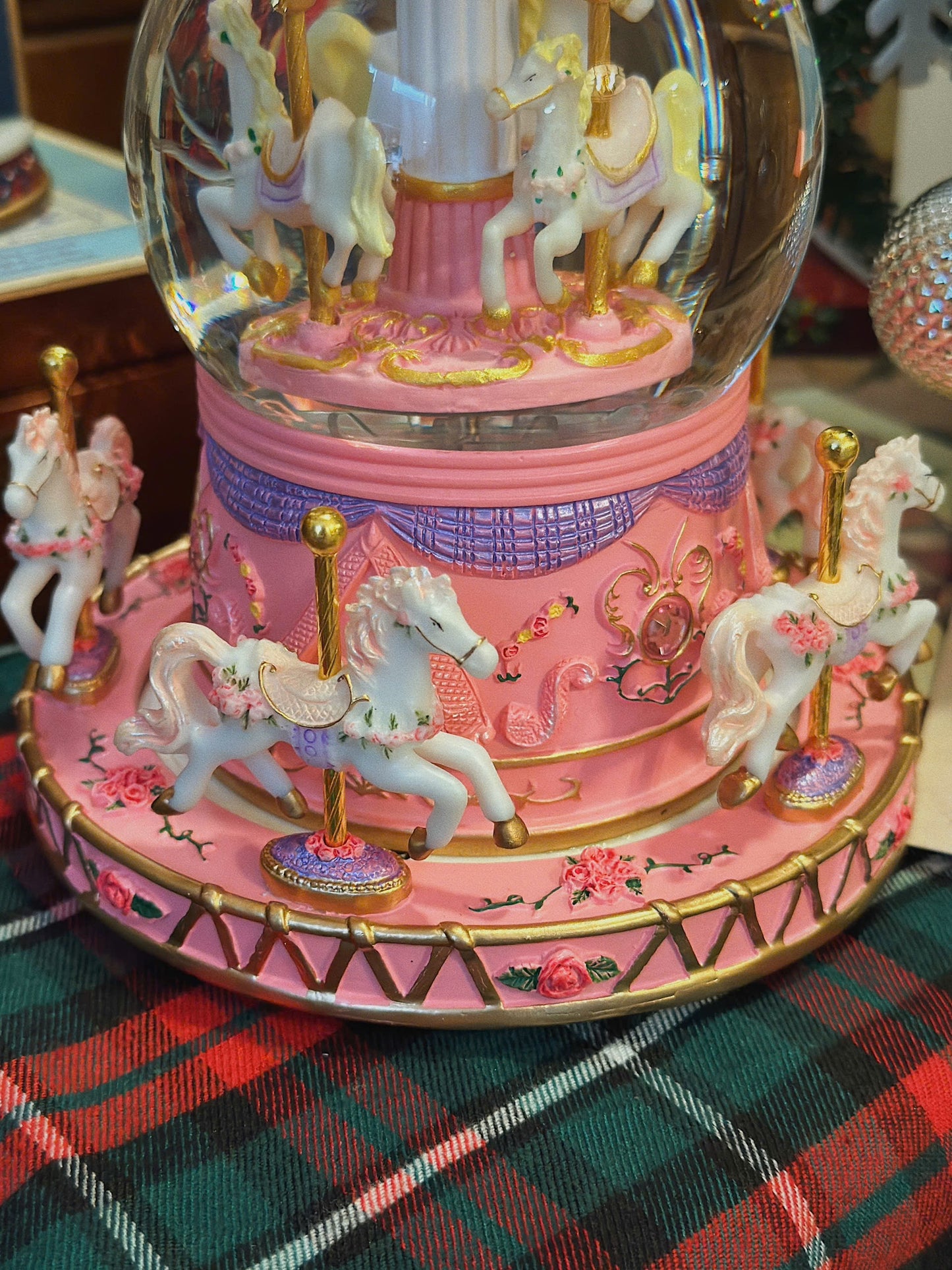 Classic Carousel Globe Music Box