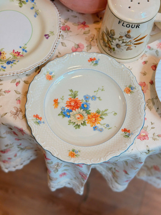 Floral Pattern Plate - Schumann Bavaria Pattern