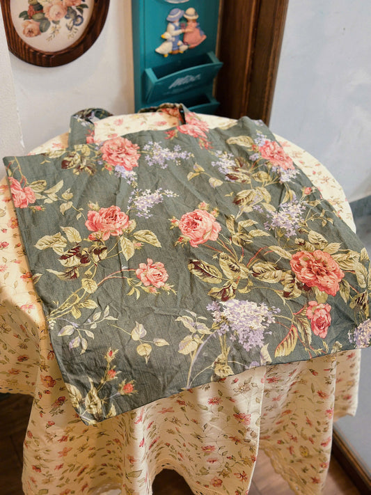 Flowers Pattern Tote Bag - Made in Korea