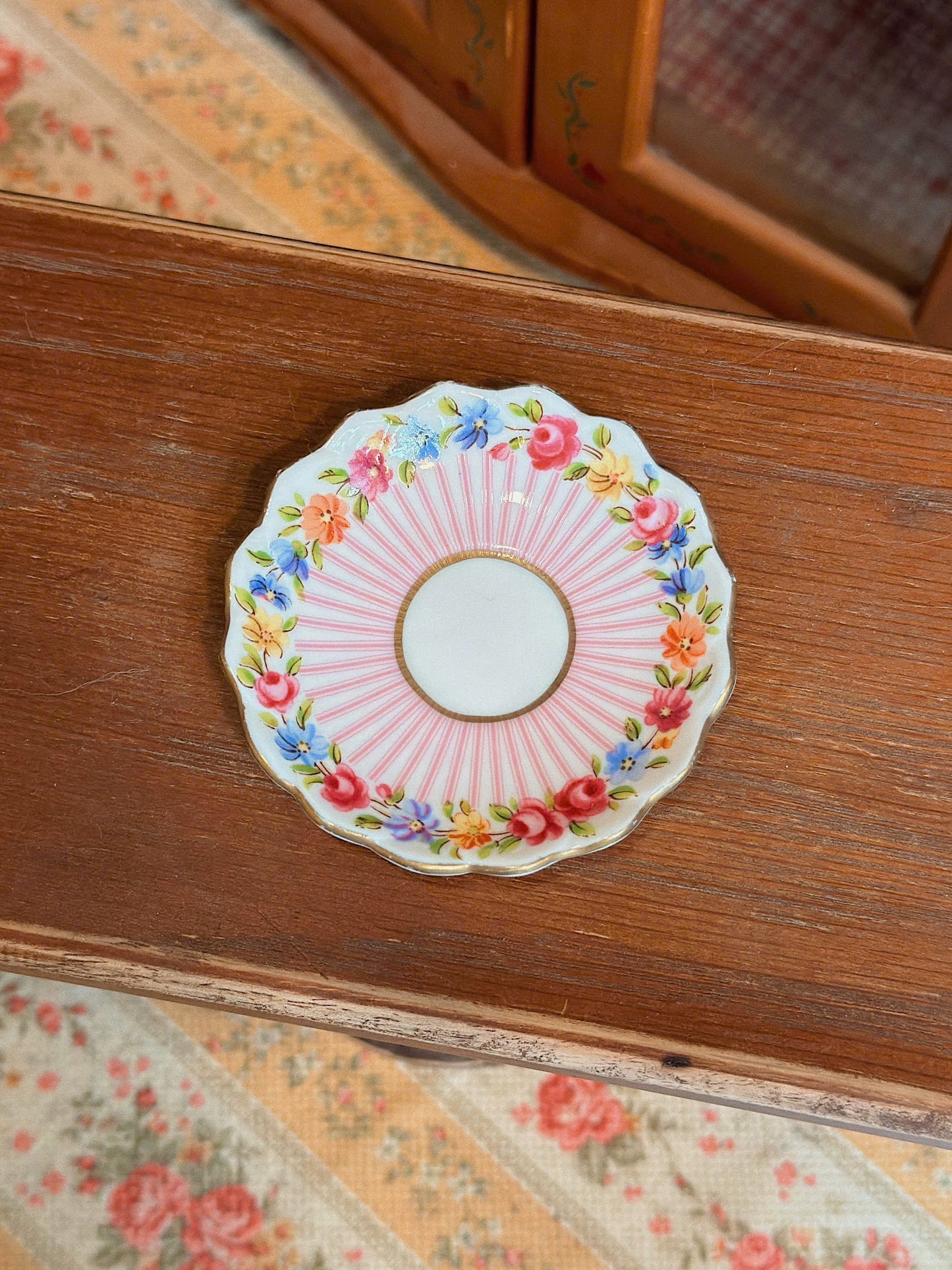 Dĩa đựng túi trà/ bã trà hoa nhí - Orchid Fine Porcelain
