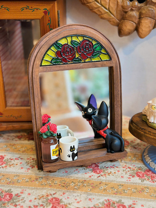Jiji Cat Wooden Mirror - Kiki Delivery Service