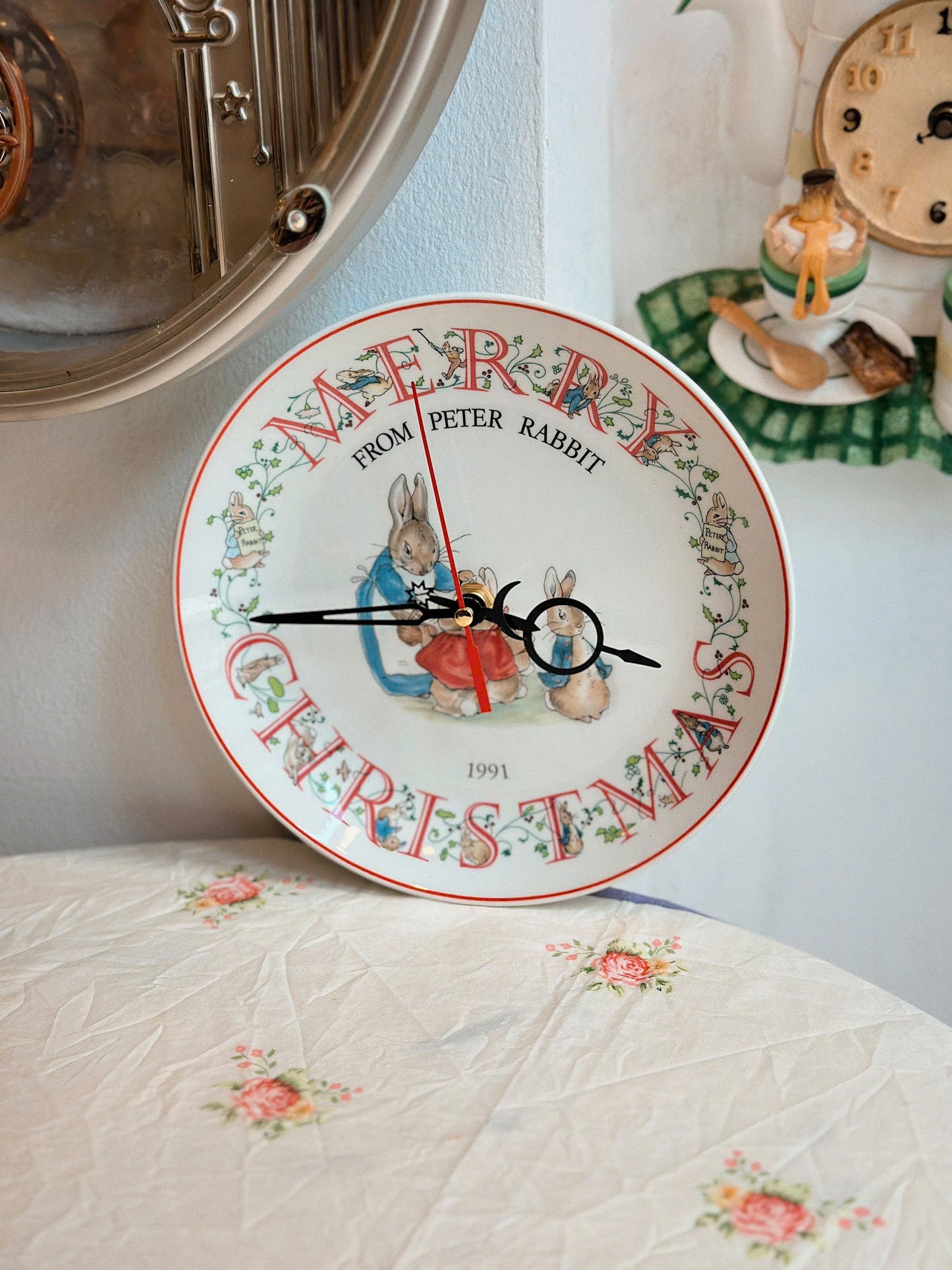 Reworked Peter Rabbit Clock - Wedgwood
