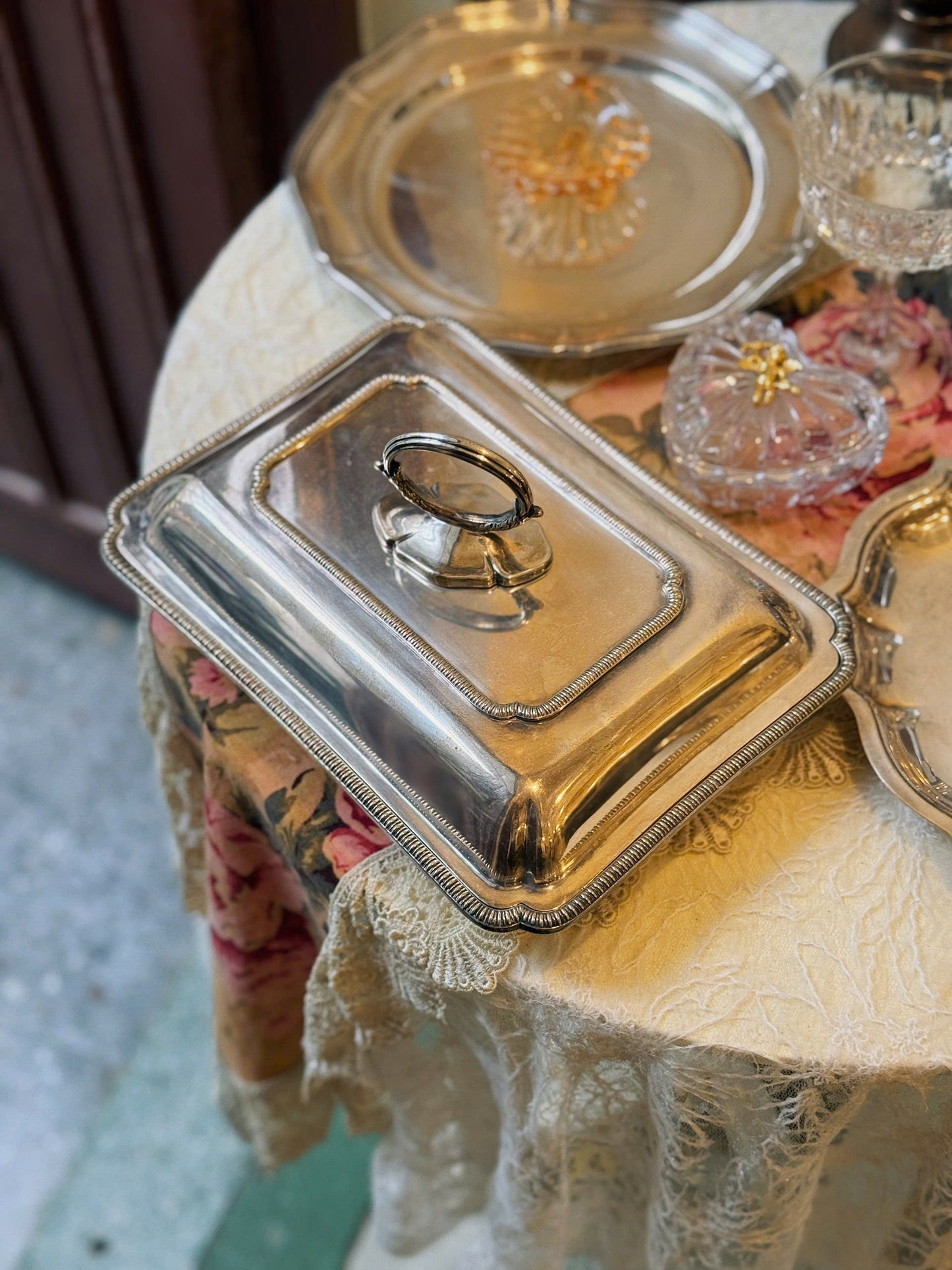 Antique Silver Plated Entree Dishes - Made in England
