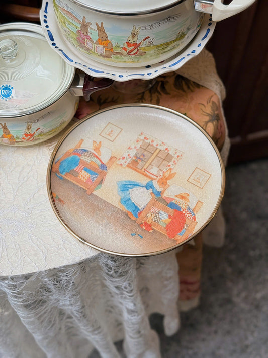 Rabbit Round Tray - Made in Japan
