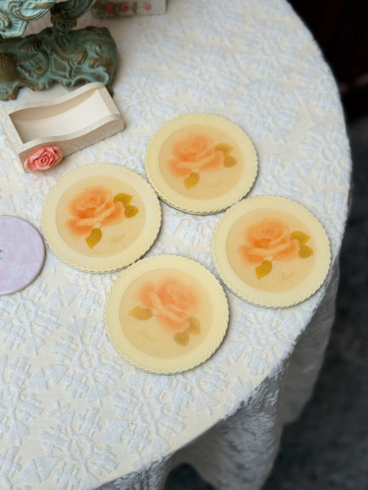 Vintage Rose Pattern Coaster