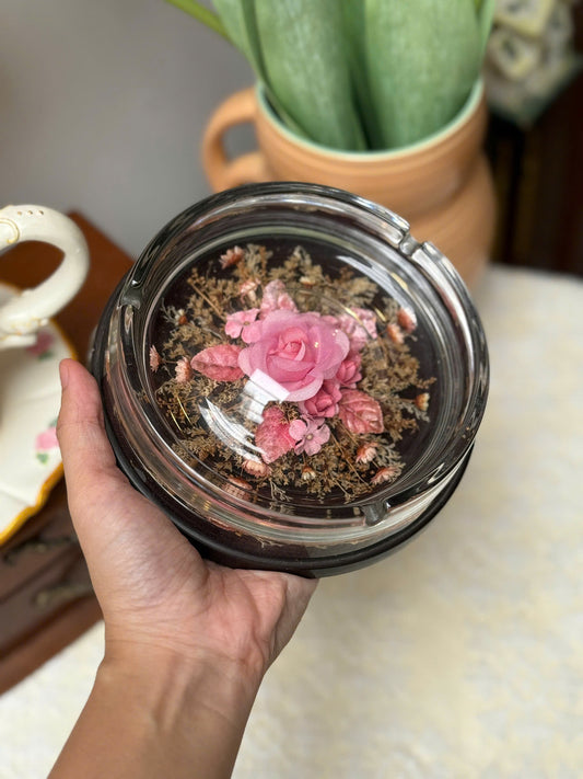 Vintage Rose Ashtray