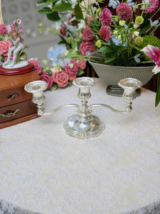 Vintage Silver Plate Candle Holder - Made in England