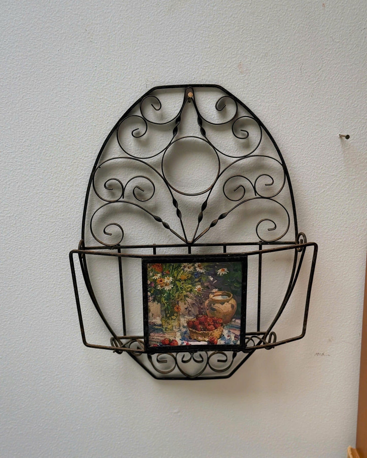 Black Metal Wall Hanging Planter Basket