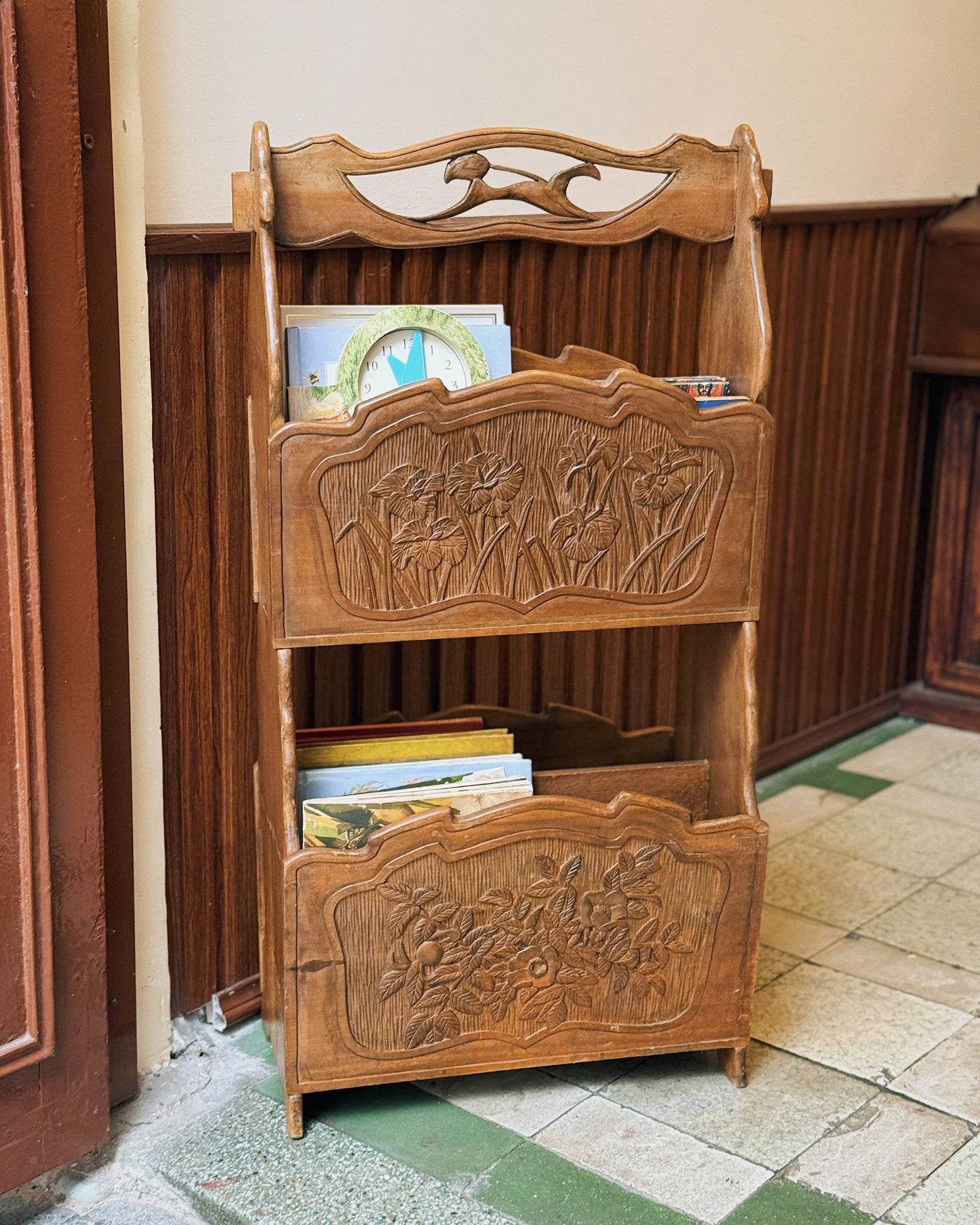 Vintage Wooden Book Shelf
