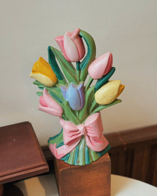 Tulip Bouquet Metal Statue
