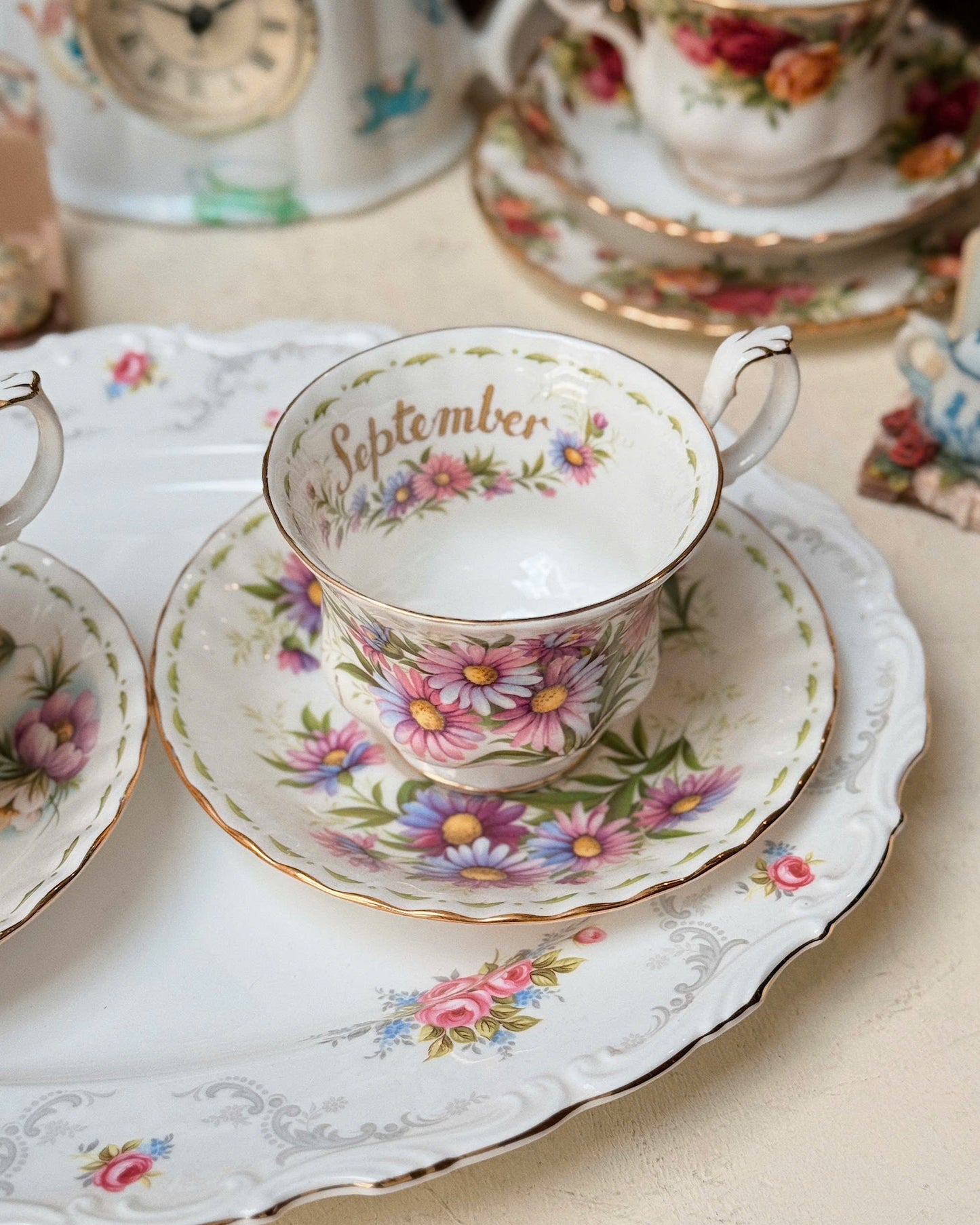 Royal Albert Month Flowers Tea Cup & Saucer