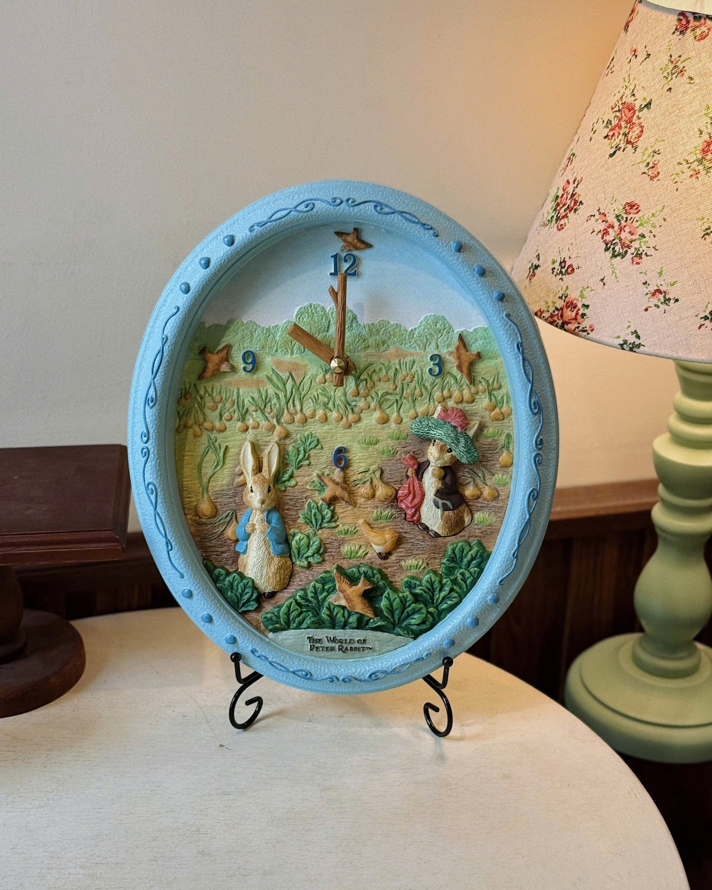 Peter Rabbit Oval Shaped Clock