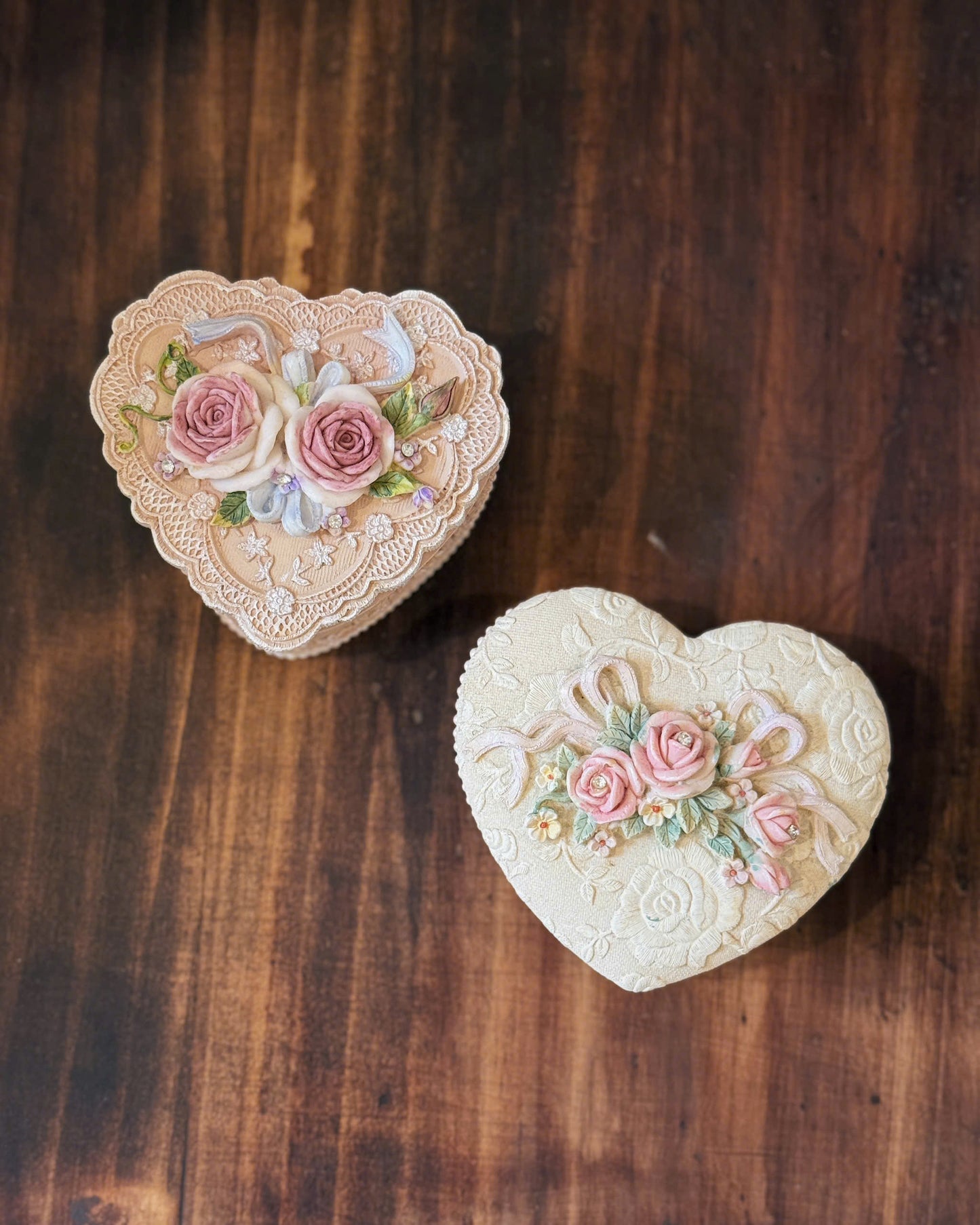 Vintage Roses Trinket Box