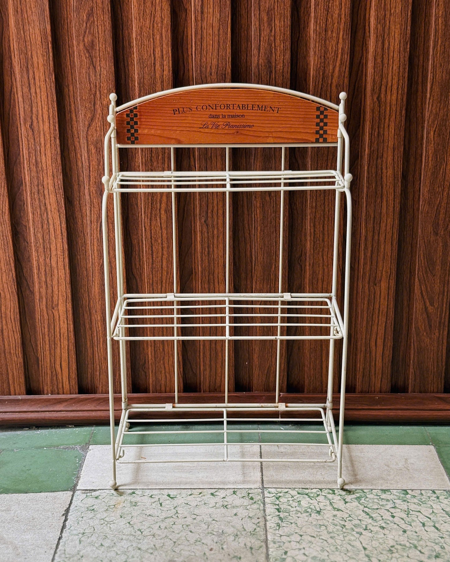Vintage Foldable White Shelf