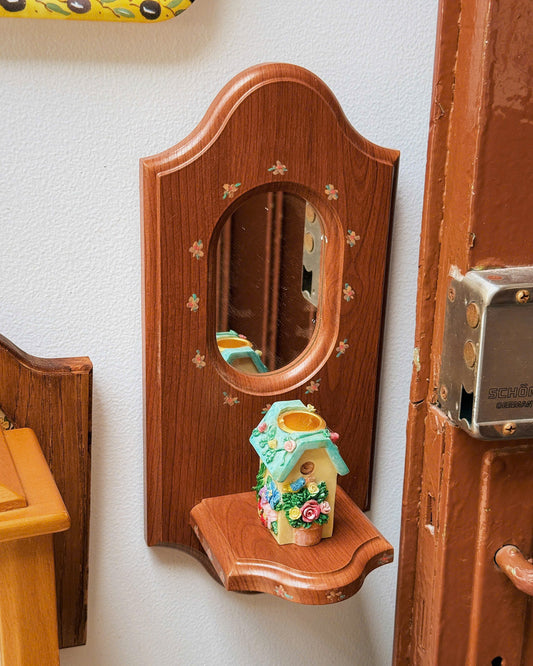 Vintage Floral Shelf Mirror