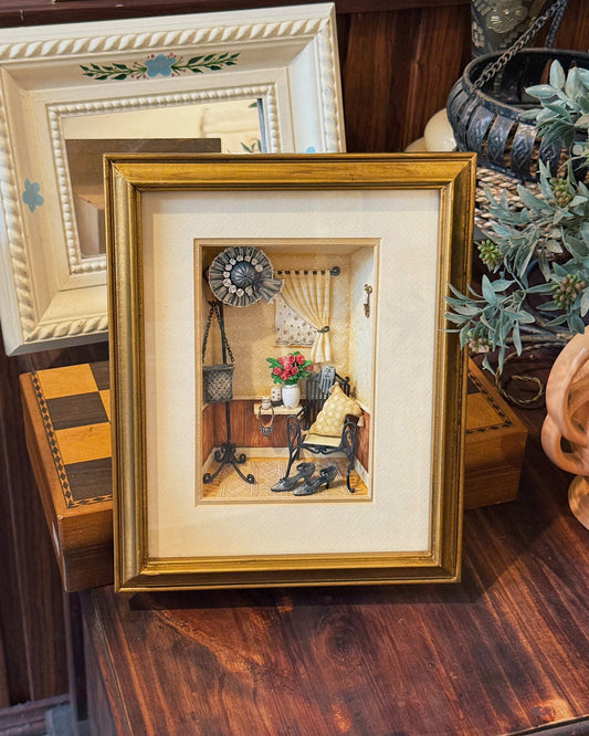 Vintage 3D Golden-framed Dressing Room