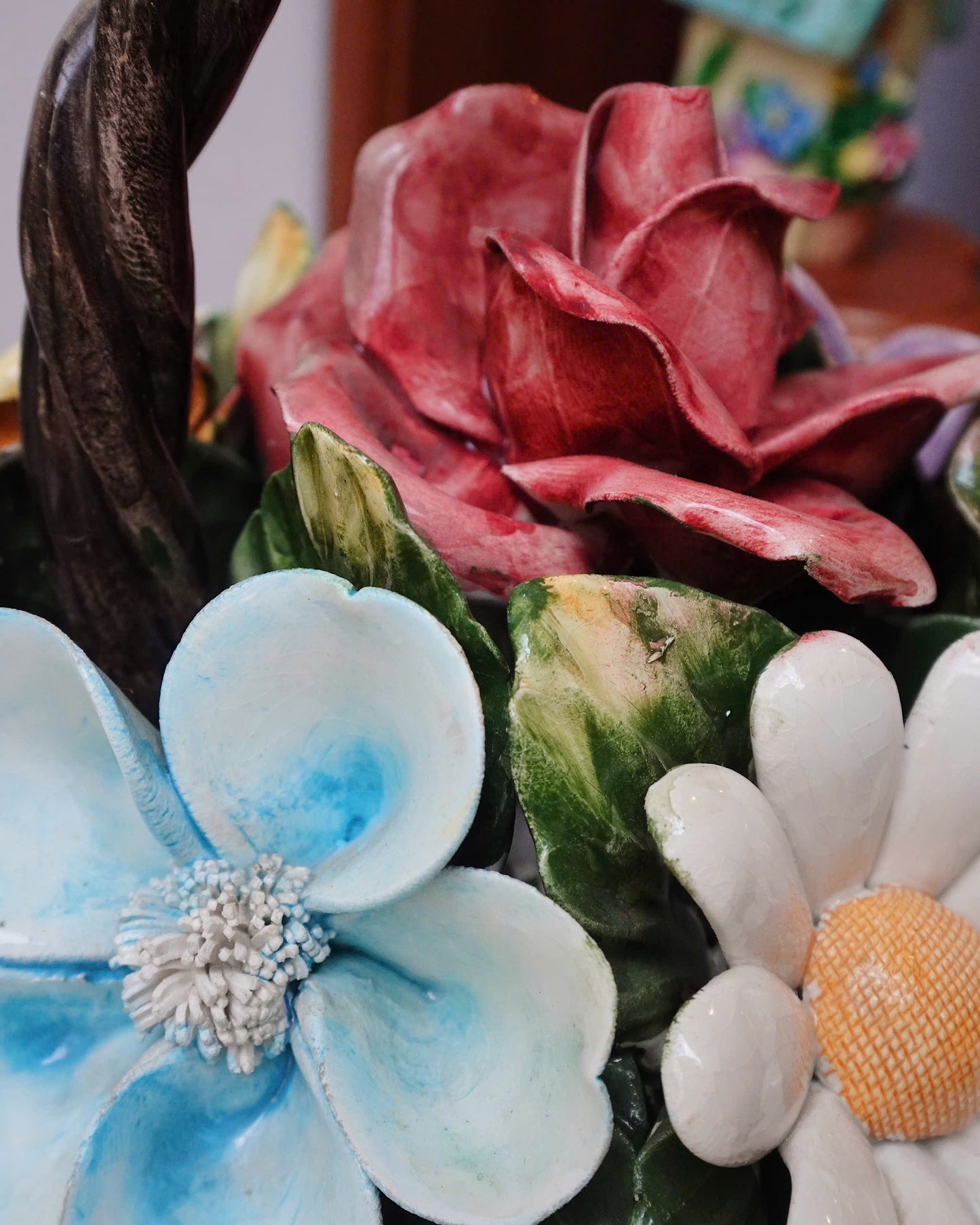 Romantic Rose Flower Basket