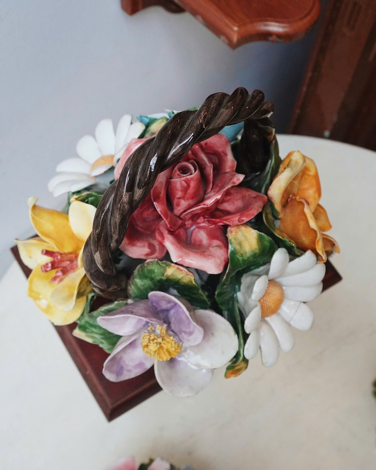 Romantic Rose Flower Basket