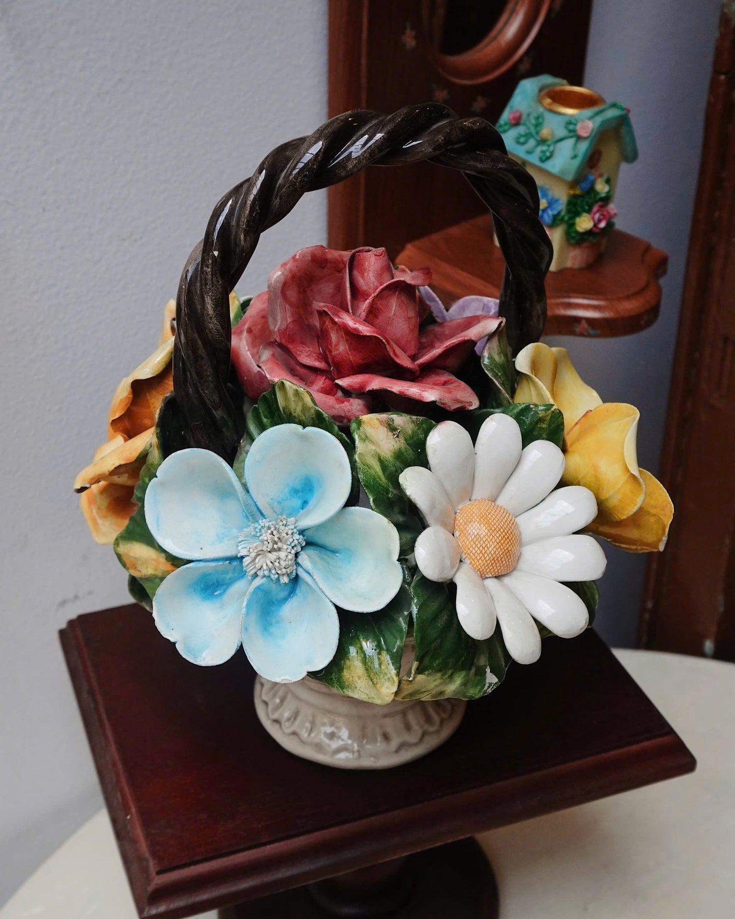 Romantic Rose Flower Basket
