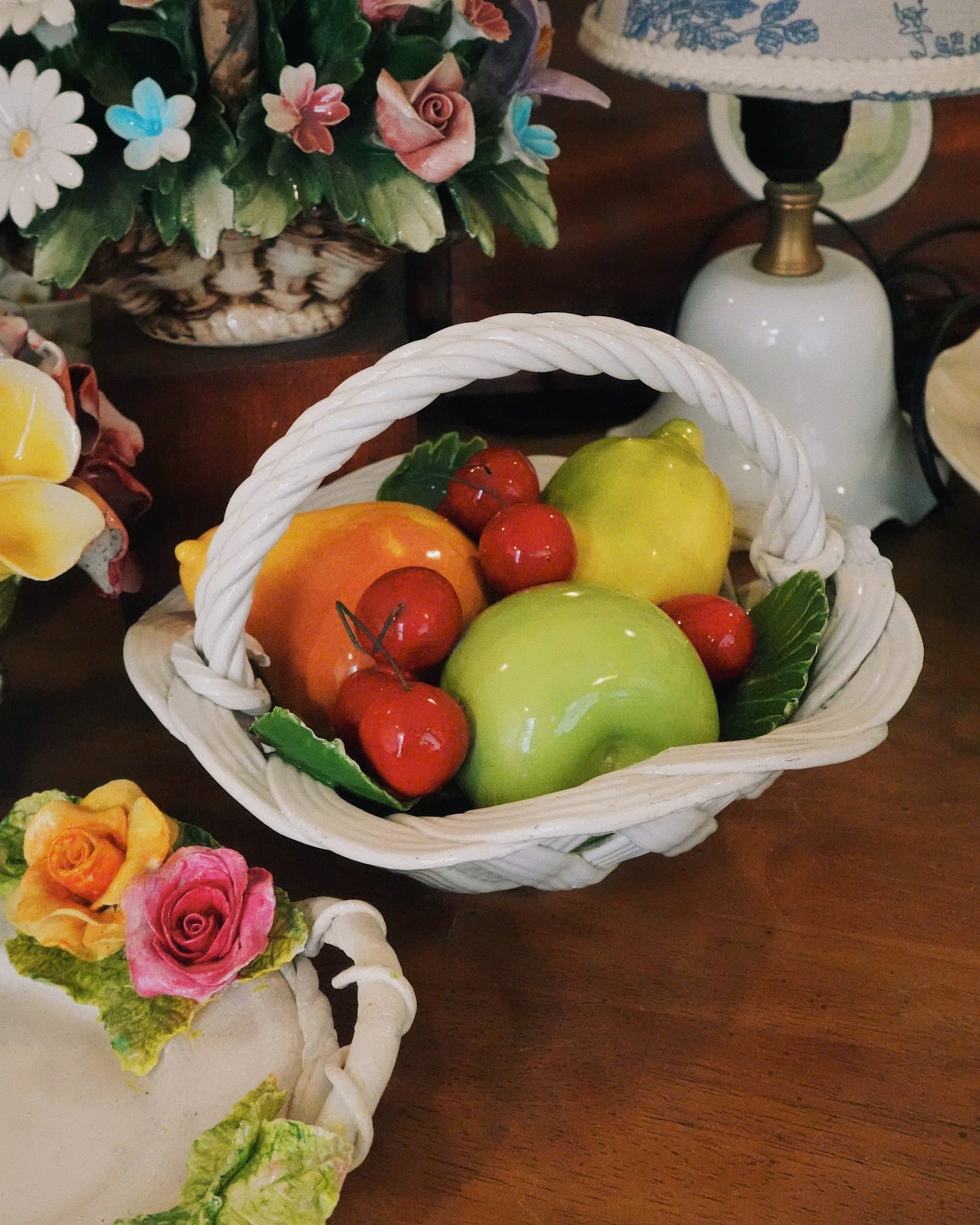 Vintage Ceramic Fruit Basket
