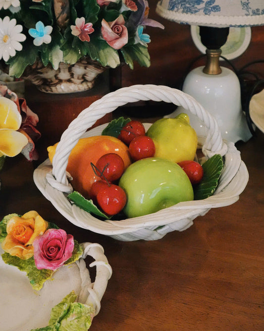 Vintage Ceramic Fruit Basket